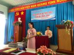 Cô Nguyễn Thị Trà My – Trưởng ban TTrND nhiệm kì mới Lên ra mắt và hứa quyết tâm